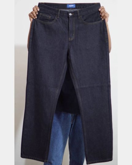 Non Stretch Raw Black Straight Fit Jeans Pant